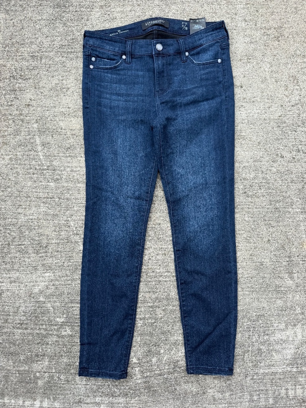 Liverpool Los Angeles The Ankle Skinny Dark Wash Jeans Size Petite 6/28
